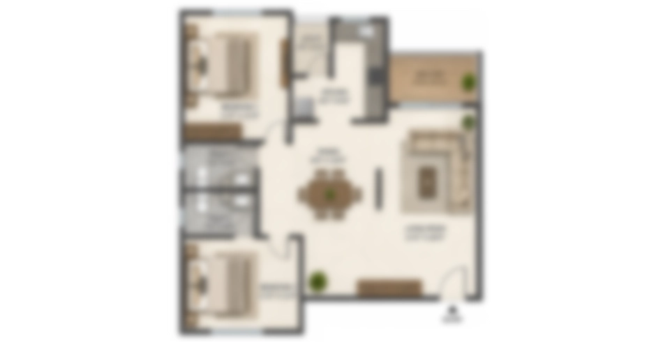Skycity Bhiwandi 3 BHK Floor Plans